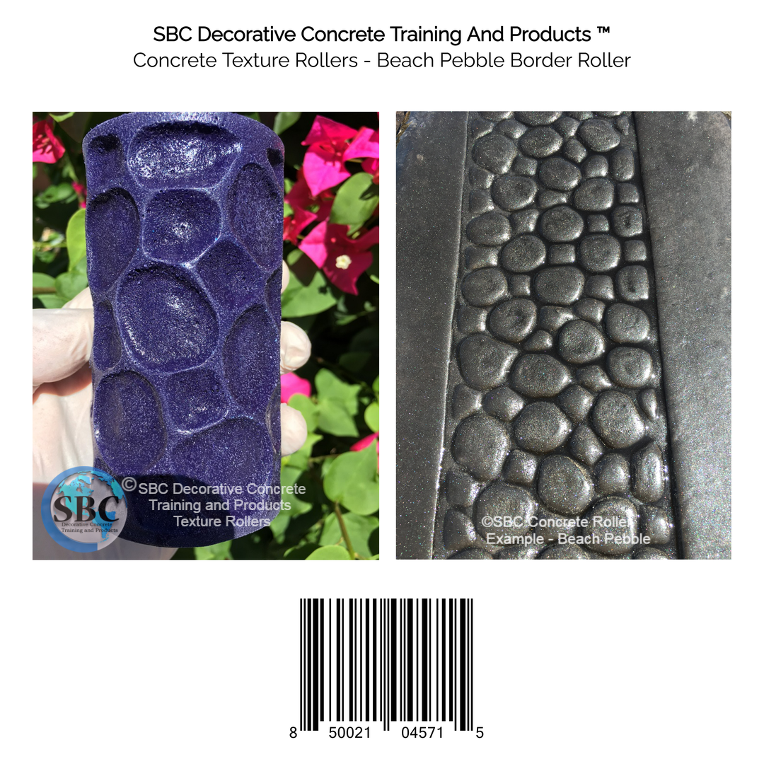 Concrete Texture Rollers - Beach Pebble Border Roller