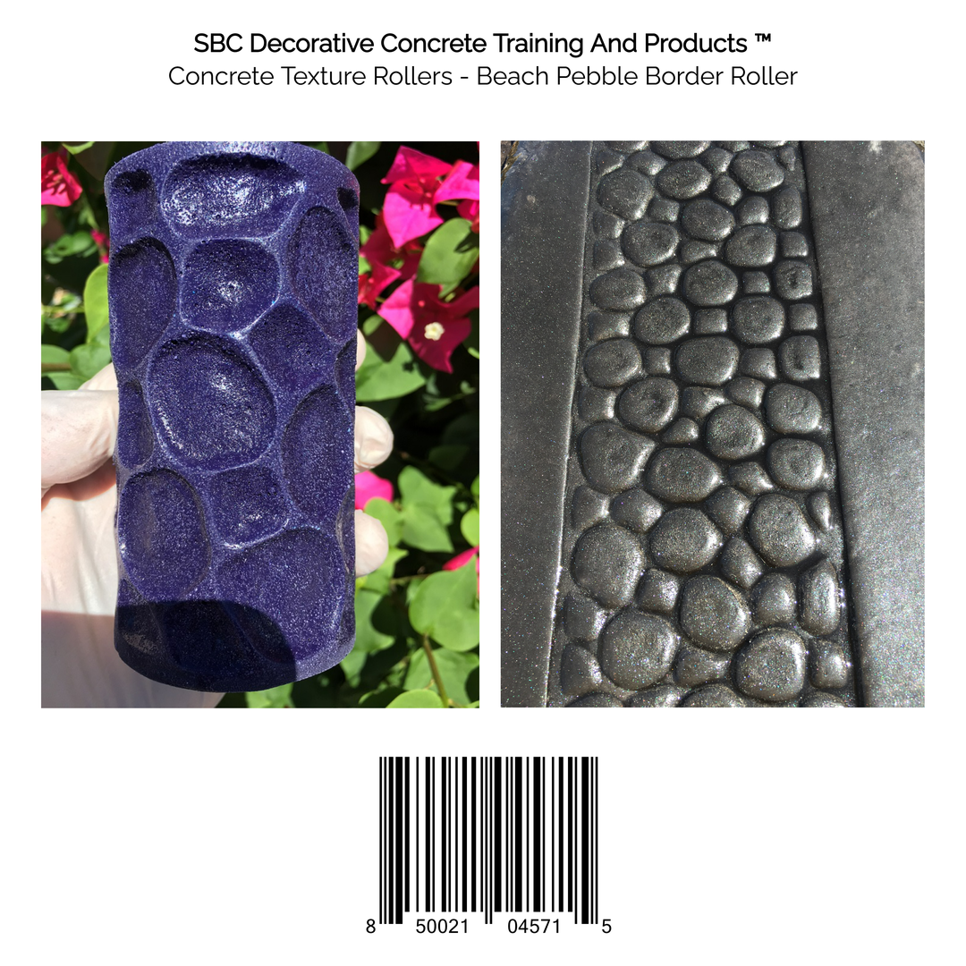 Concrete Texture Rollers - Beach Pebble Border Roller