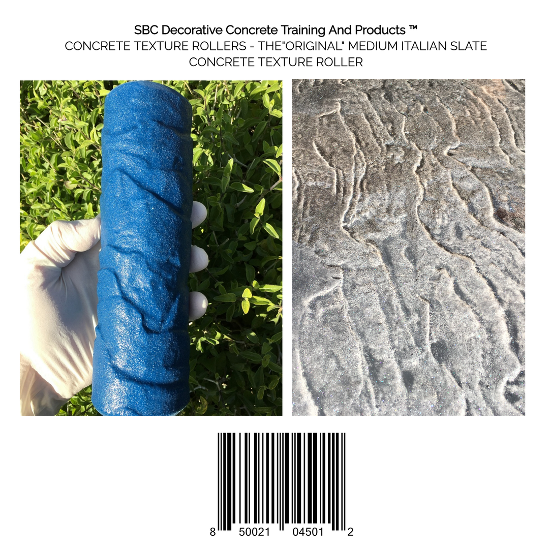 Concrete Texture Rollers - The "Original" Medium Italian Slate Concrete Texture Roller