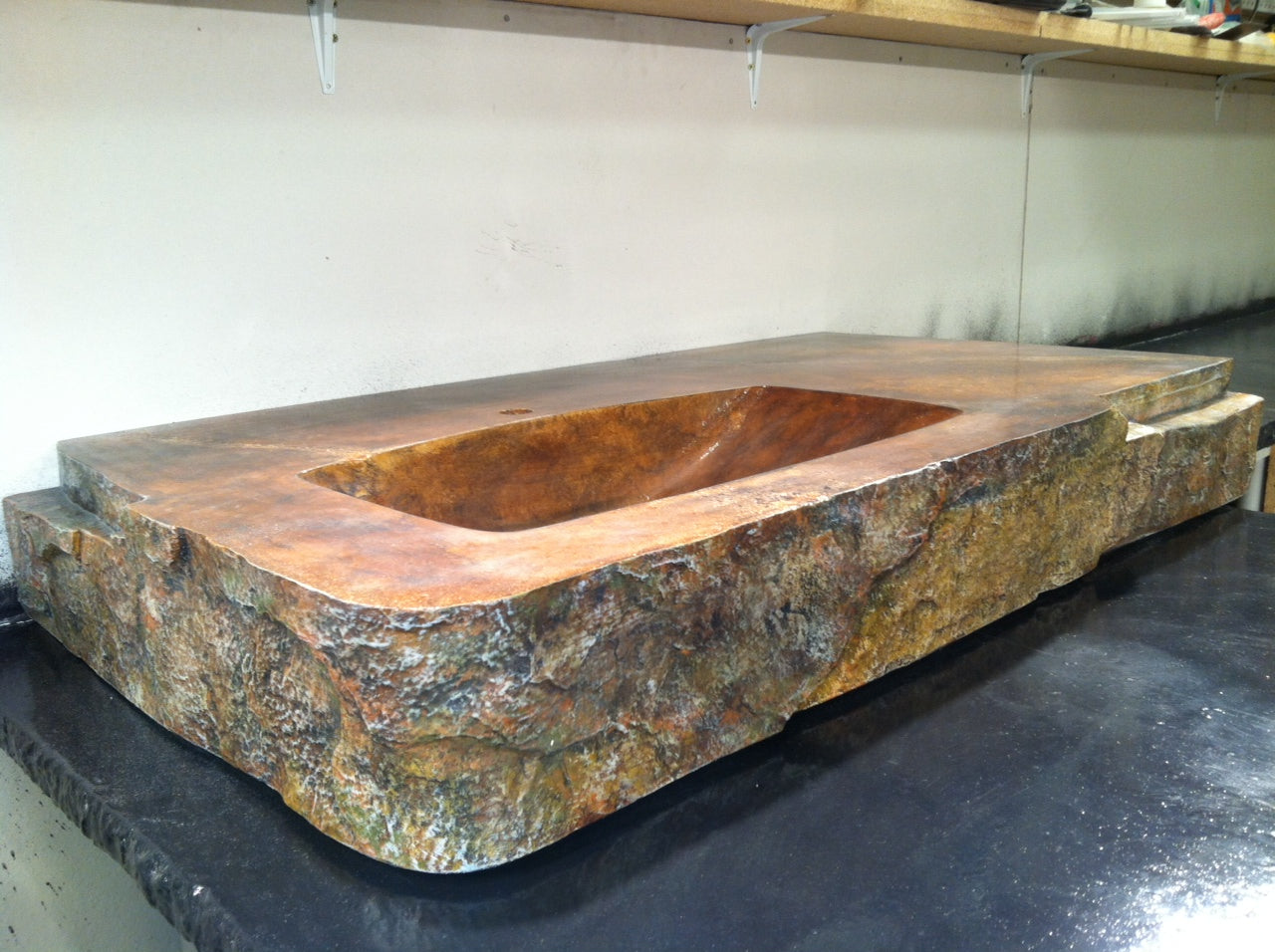 Quarry Stone A, Concrete Countertop And Fireplace Mantle Form-Liner 6-1/2" x 6'