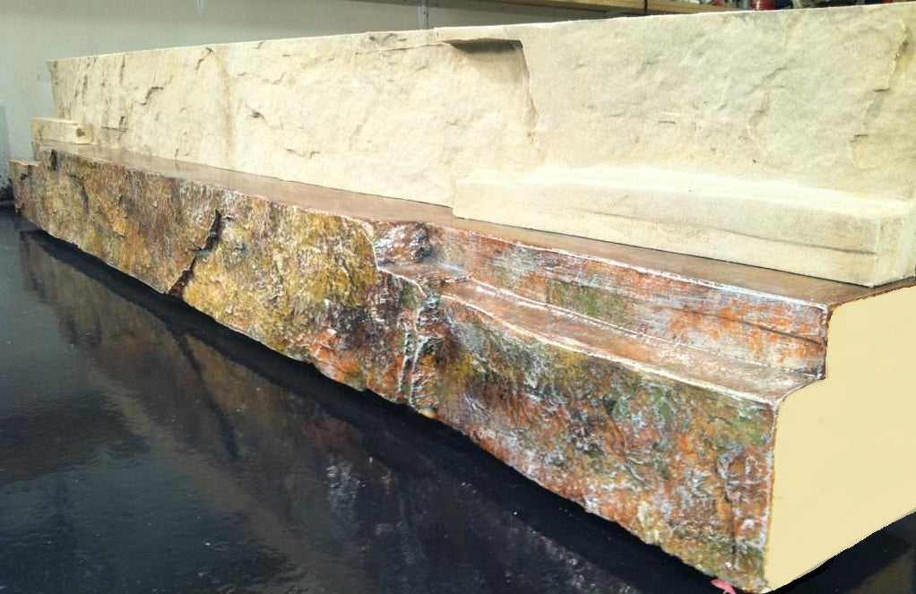 Quarry Stone A, Concrete Countertop And Fireplace Mantle Form-Liner 6-1/2" x 6'