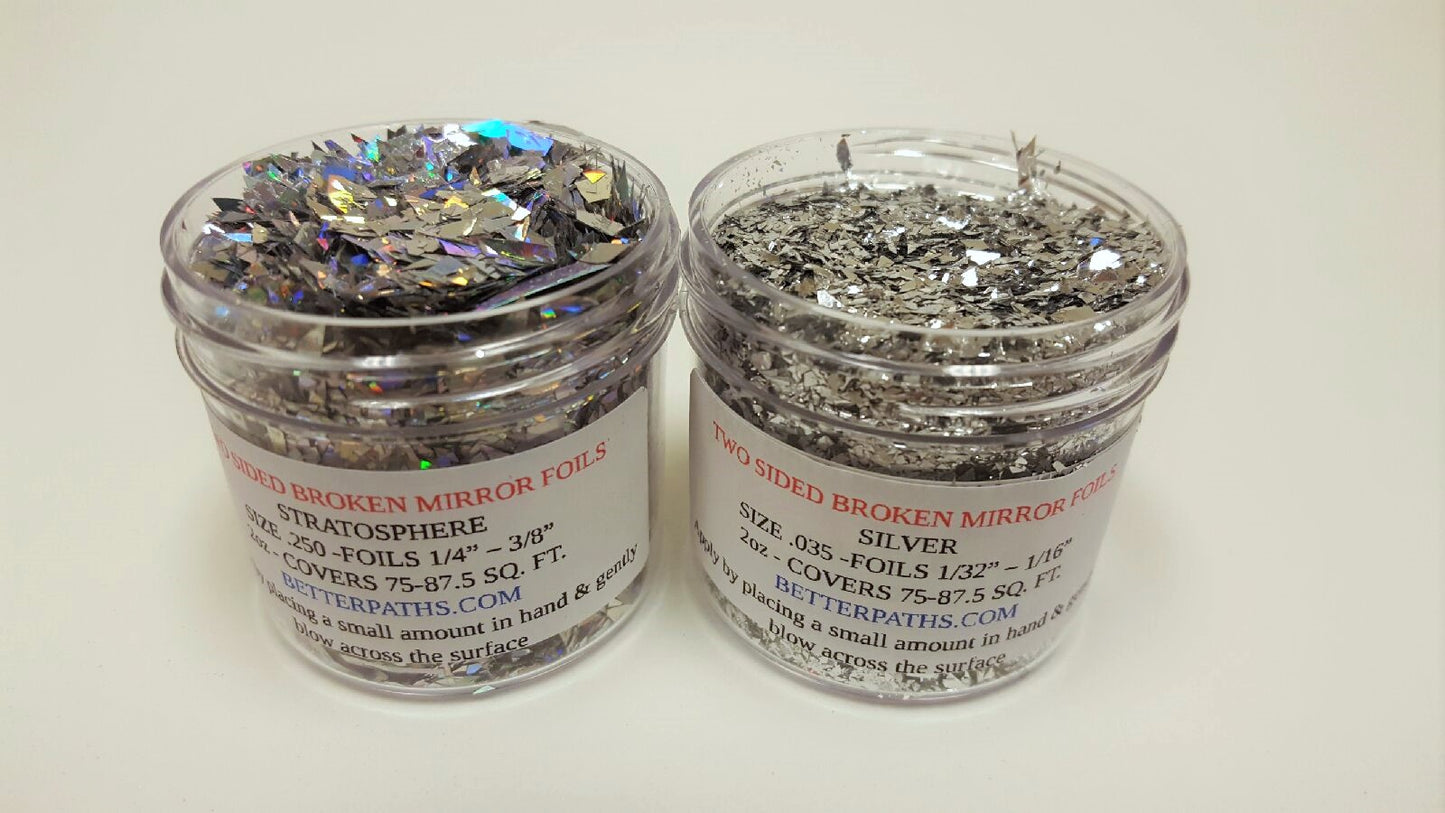 Two Sided Broken Mirror Foils