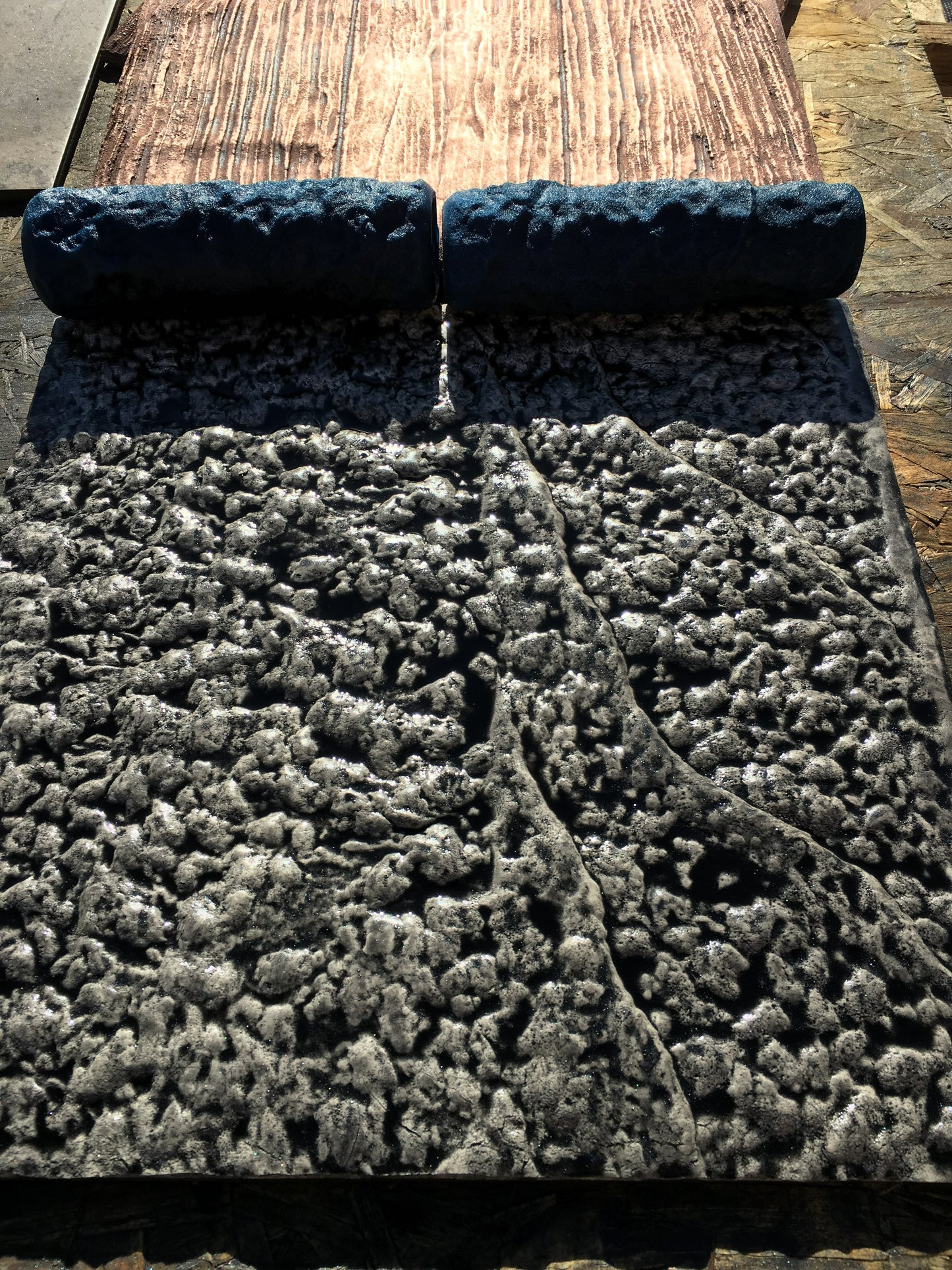 Concrete Texture Rollers - Must Have Weathered Stone Roller Kit - Large Weathered Granite & Weathered Slate Granite Kit