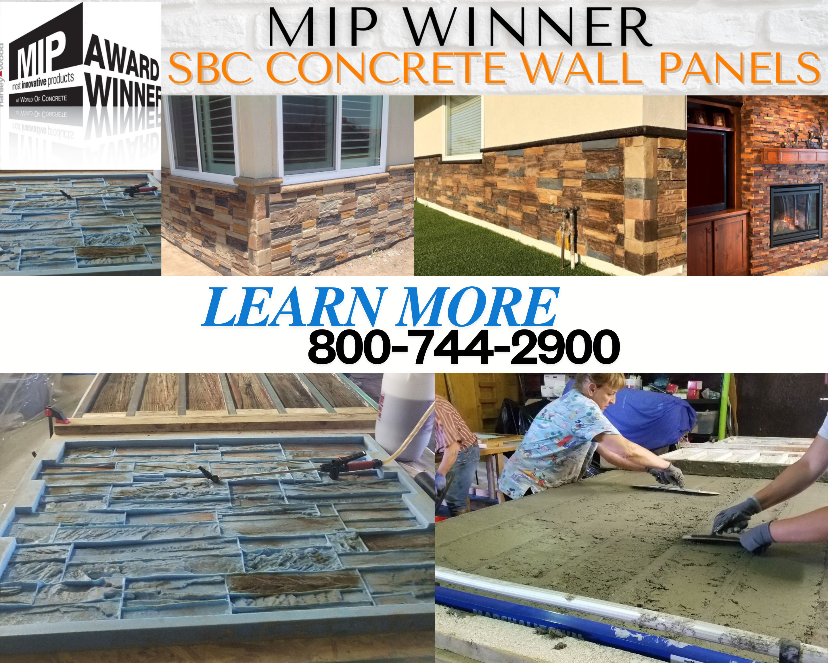 Large Concrete Panel Molds, For Creating Large Water Walls, Retaining Walls, 3'x4' Molds