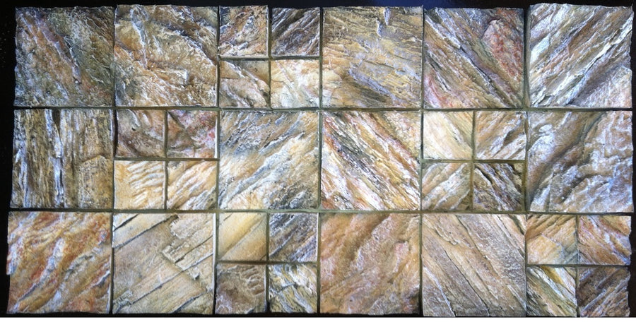 Outdoor kitchen accent wall concrete panel