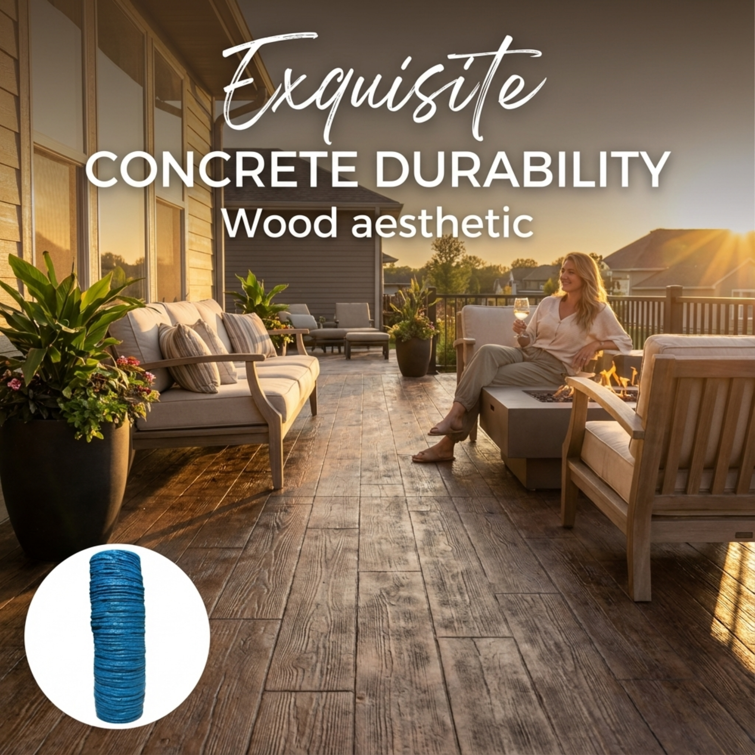 Concrete Texture Rollers - The Exquisite Barnwood Concrete Texture Roller - Creates The Most Pristine Wood Textures!