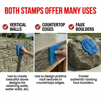 Concrete Masonry Form Stamp Set, 2 Stamps, 7.5"x5.5" & 6"x5"