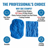 Concrete Masonry Form Stamp Set, 2 Stamps, 7.5"x5.5" & 6"x5"