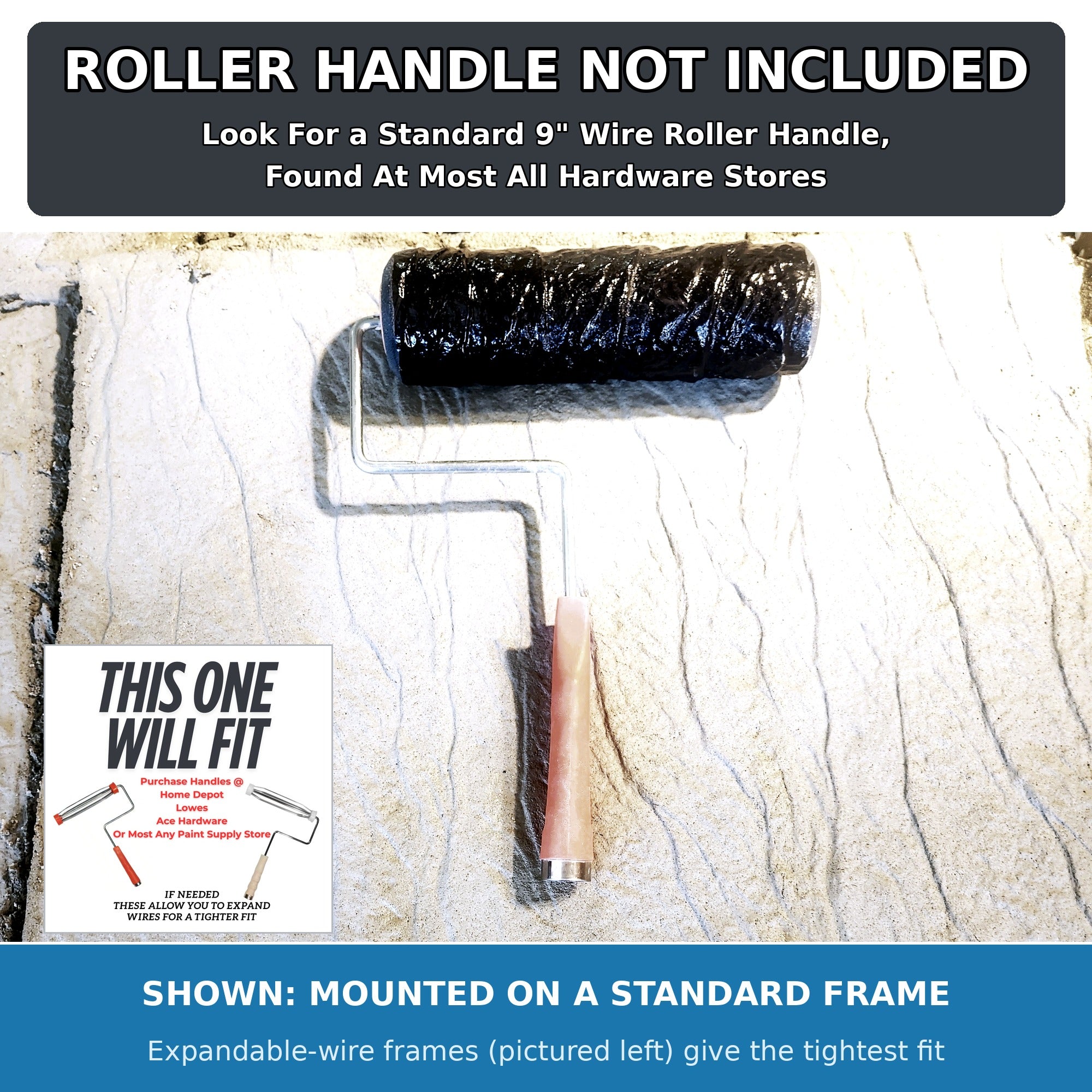 Best Italian Slate Stamp Roller, Concrete Stamping Texture Roller