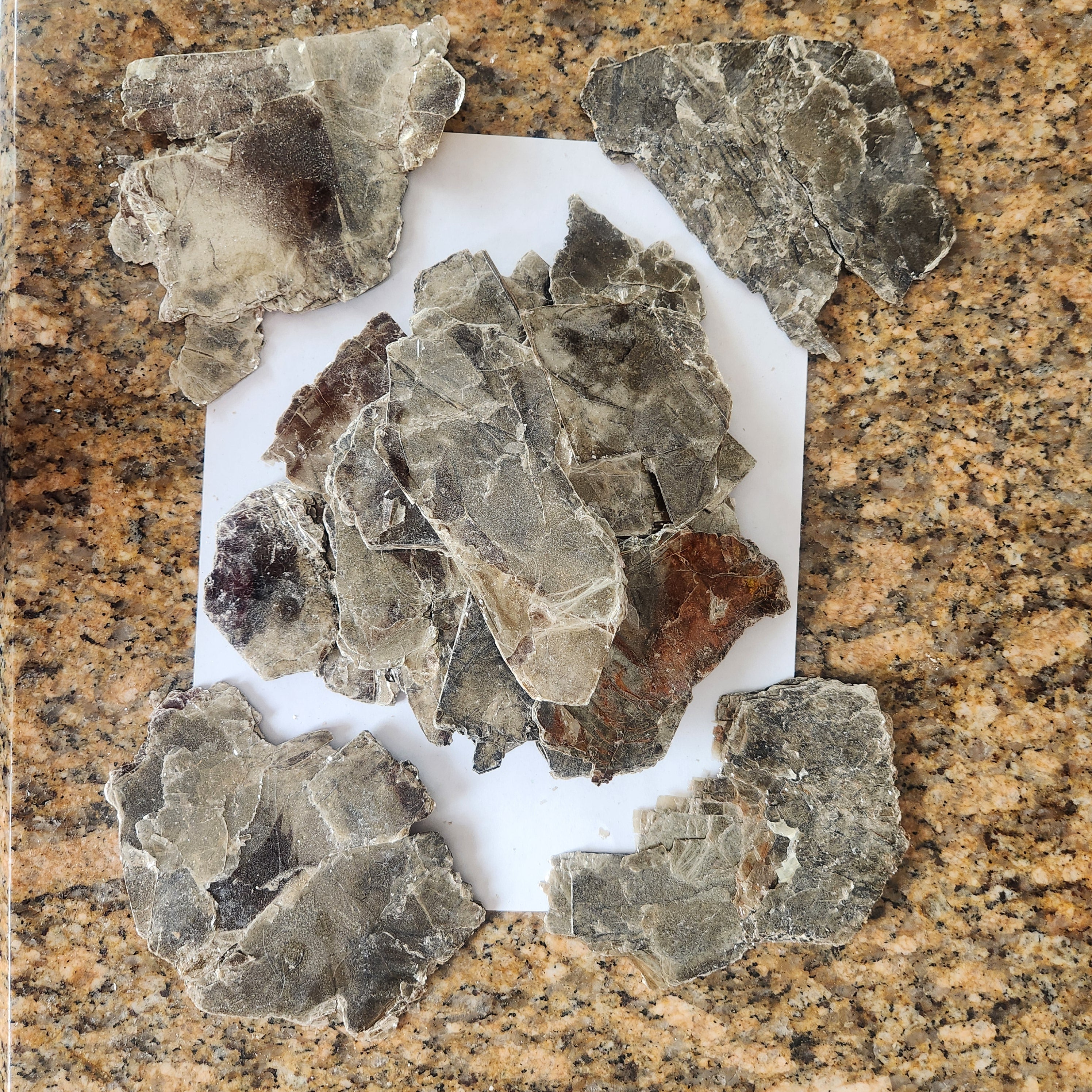 Black Granite Mica Flakes - Large, 1, 1/2" up to 5"