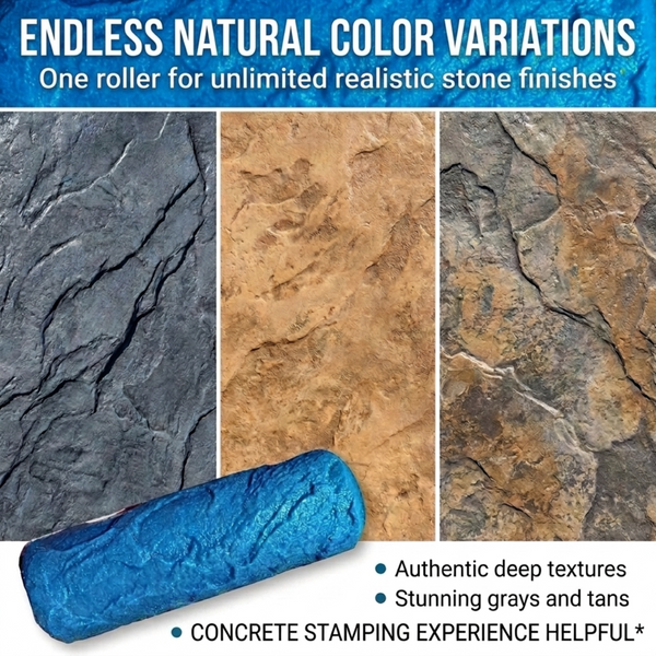 The Original Weathered Flagstone concrete texture roller by SBC — number one best seller