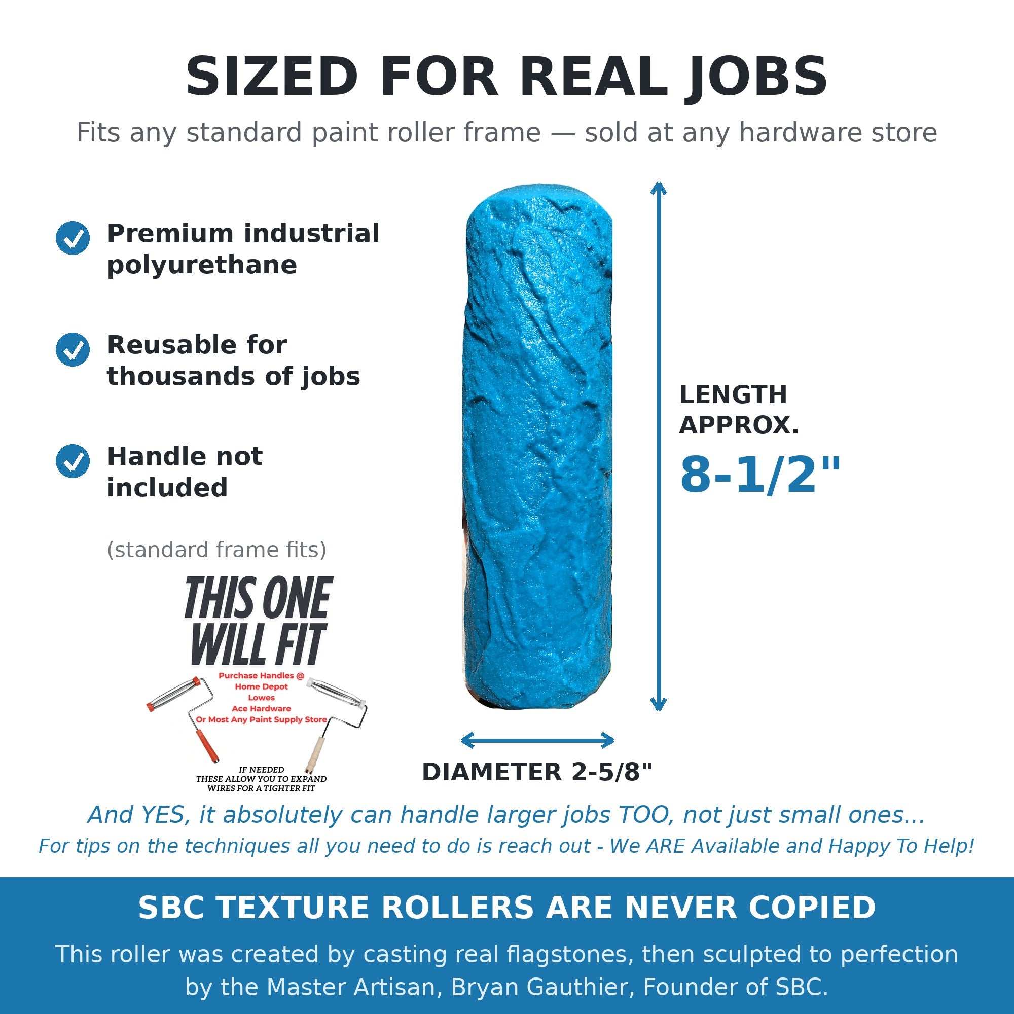 Concrete Texture Rollers–The "Original" Weathered Flagstone Texture Roller