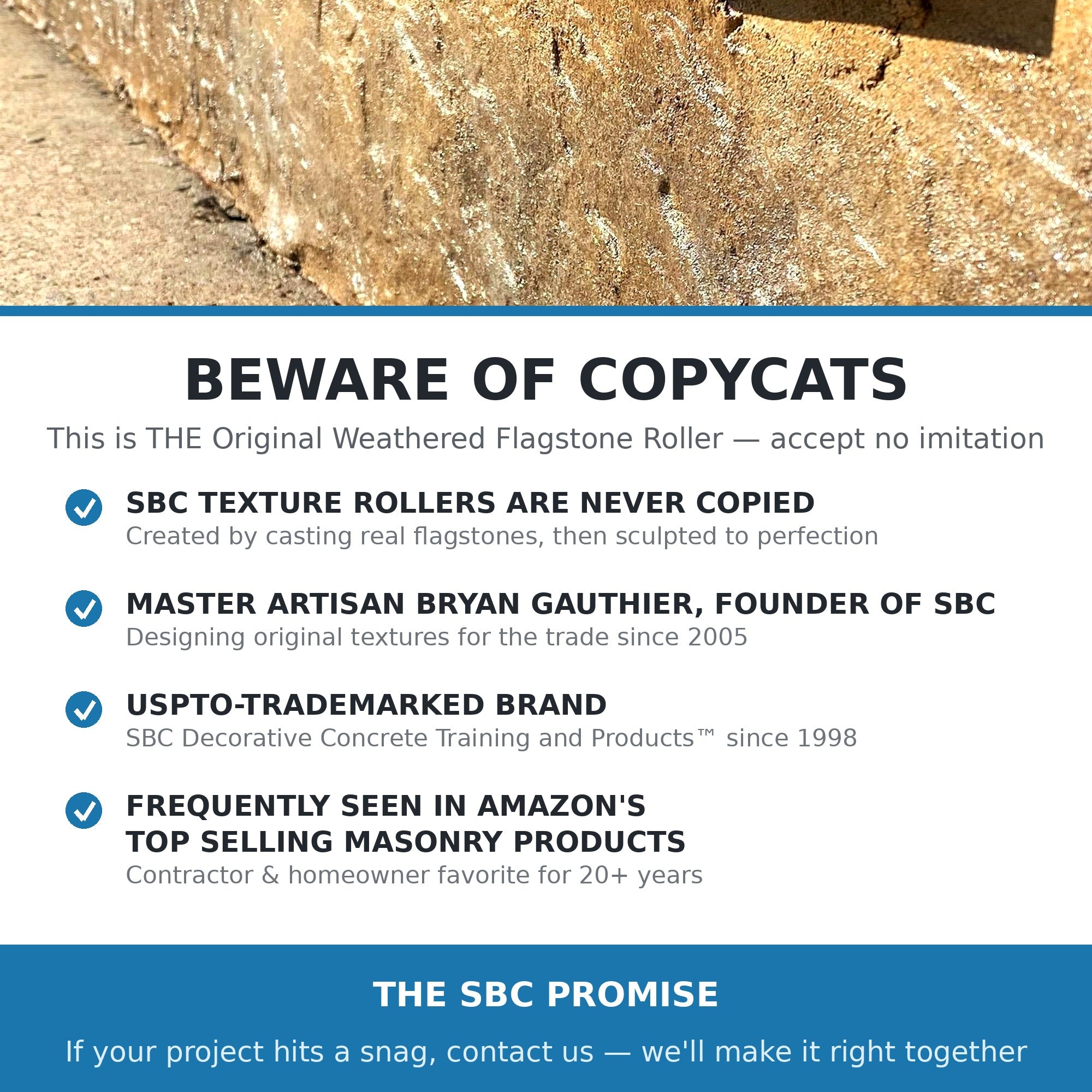 Concrete Texture Rollers–The "Original" Weathered Flagstone Texture Roller