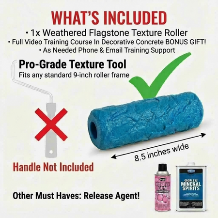 Concrete Texture Rollers-Best masonry texture roller Pro Kit-5 Rollers ...