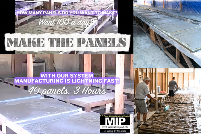Manufacturing a concrete veneer stone wall panel