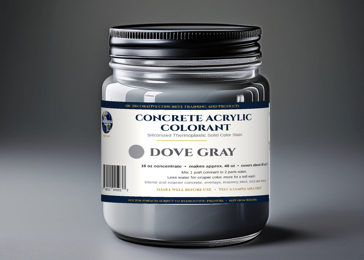 SBC Concrete Acrylic Colorant, Siliconized Thermoplastic Solid Color Stain for Patios, Walls, Floors and Masonry
