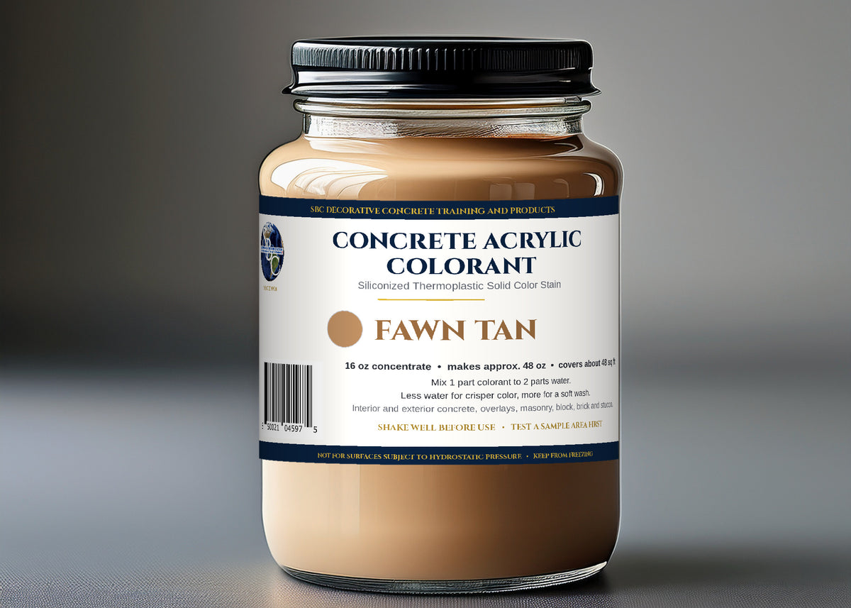 SBC Concrete Acrylic Colorant, Siliconized Thermoplastic Solid Color Stain for Patios, Walls, Floors and Masonry