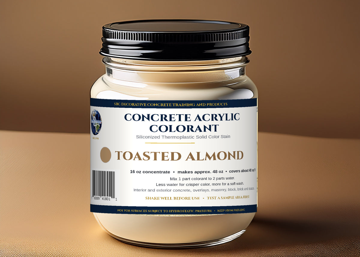 SBC Concrete Acrylic Colorant, Siliconized Thermoplastic Solid Color Stain for Patios, Walls, Floors and Masonry