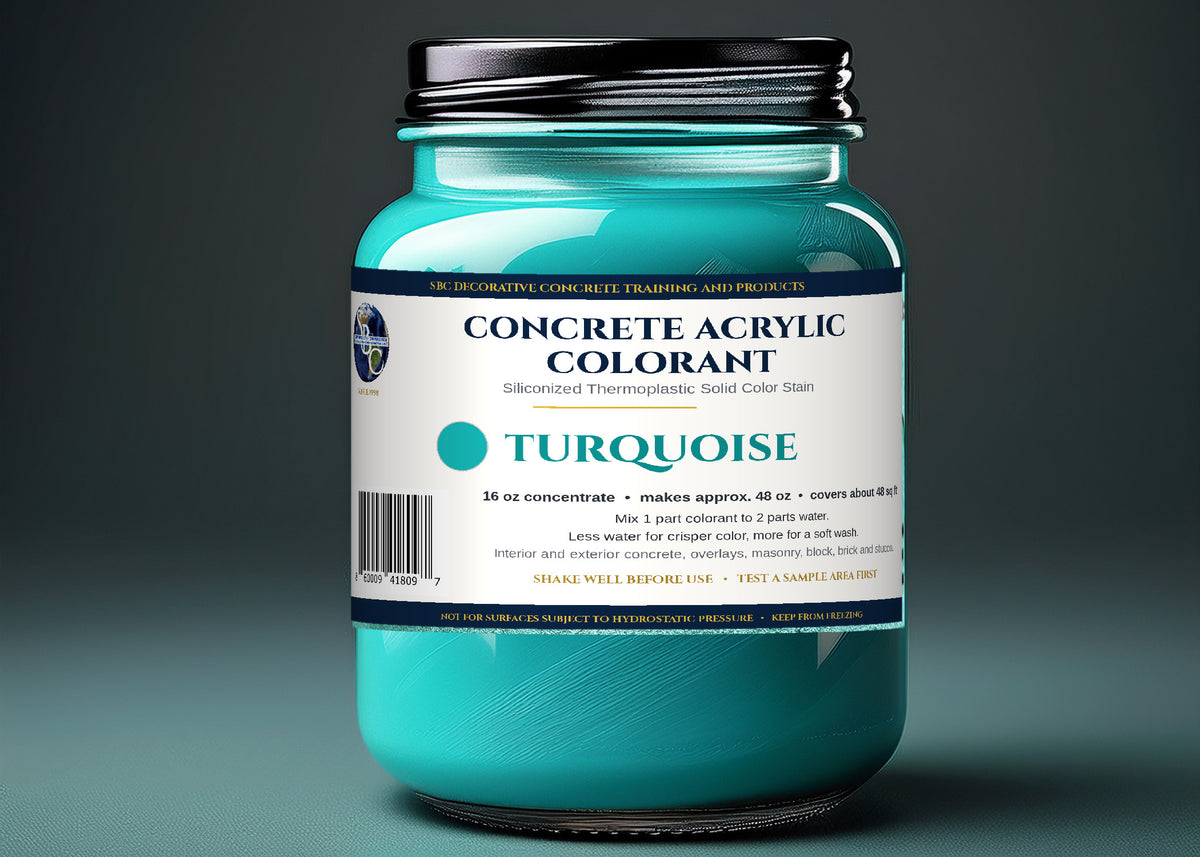 SBC Concrete Acrylic Colorant, Siliconized Thermoplastic Solid Color Stain for Patios, Walls, Floors and Masonry