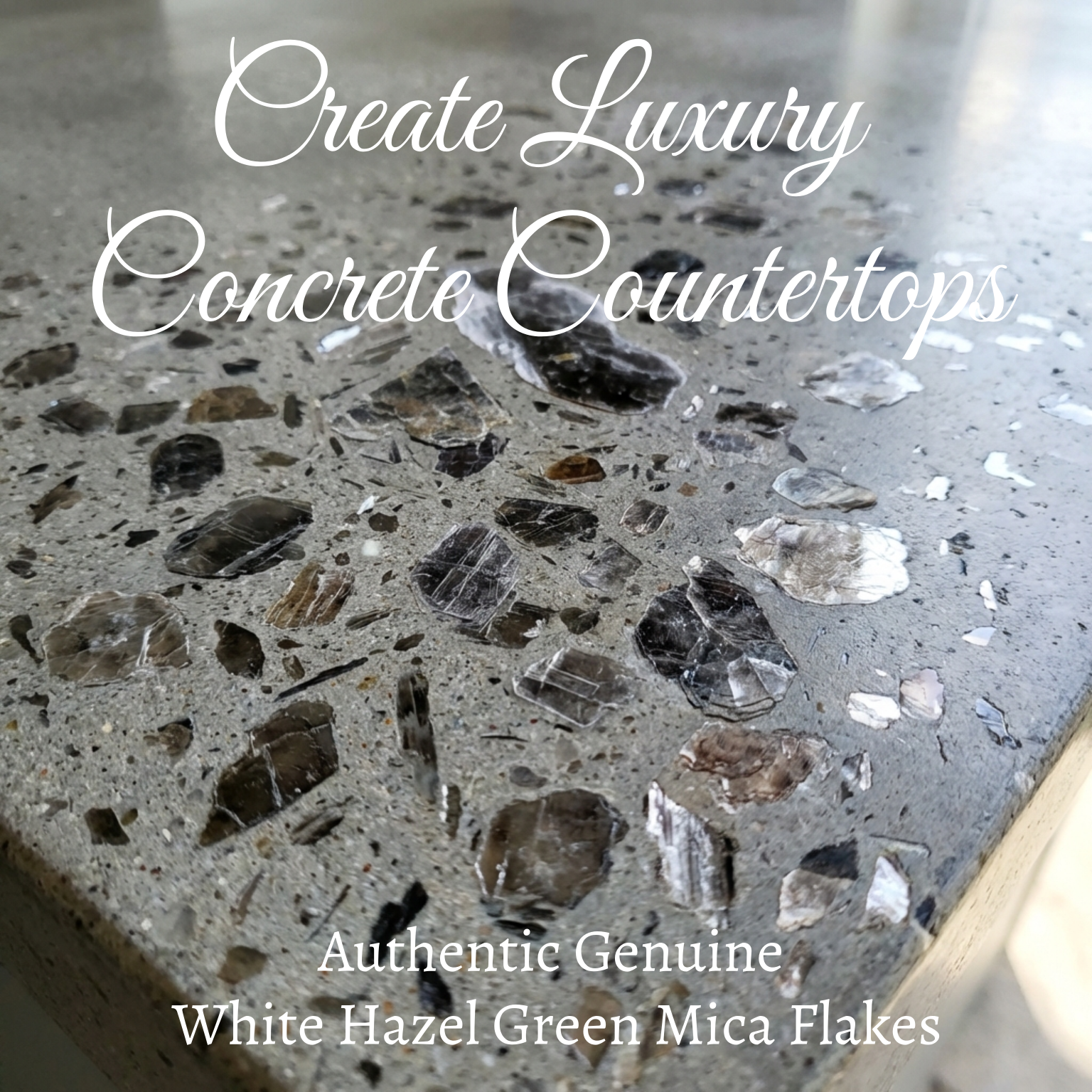 Mica Flakes-Large White Green 1, 1/2" TO 3" Flakes - 8oz, 12lbs, 50lbs