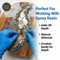 Mica Flakes-Large White Green 1, 1/2" TO 3" Flakes - 8oz, 12lbs, 50lbs