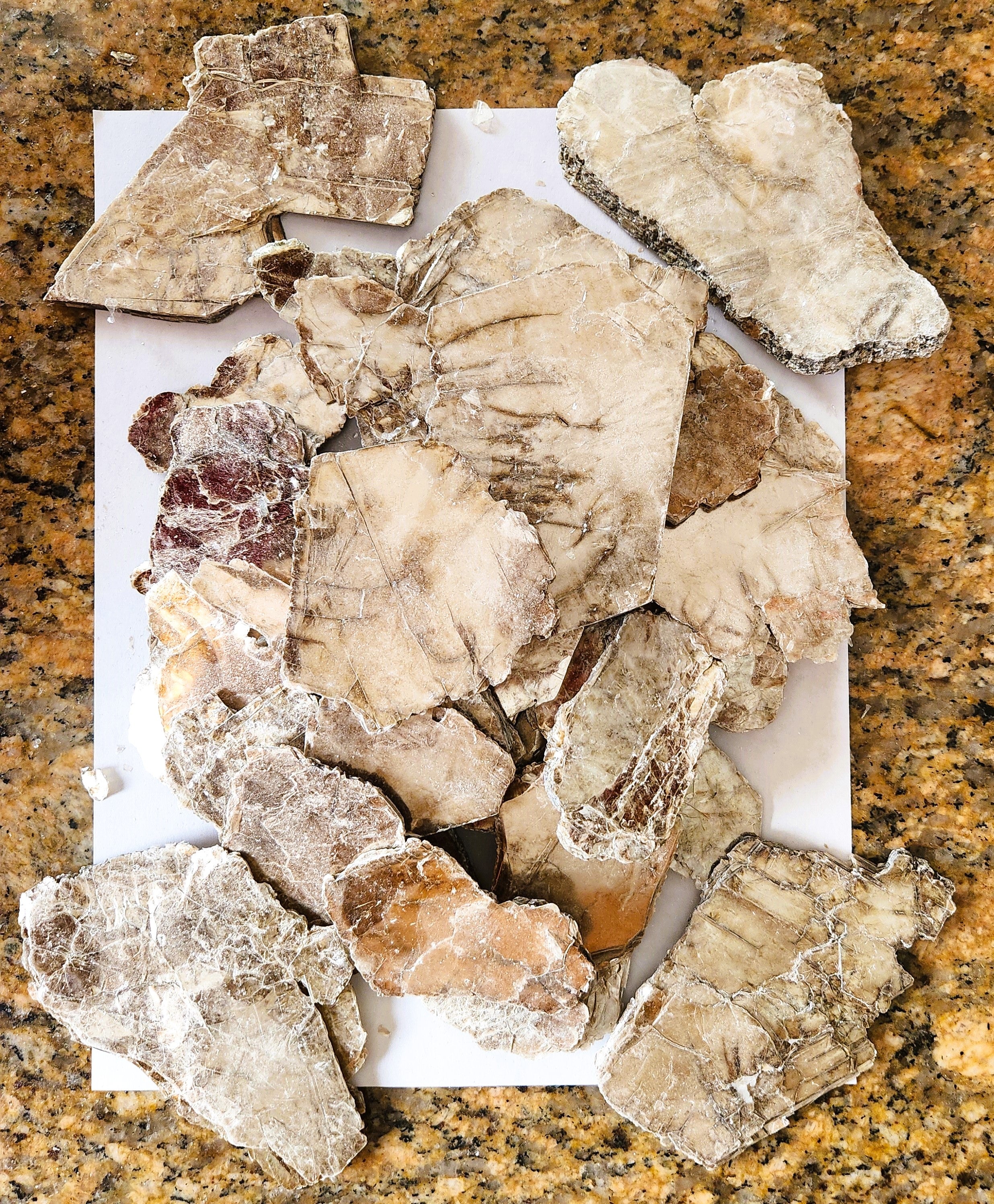 Mica Flakes-Large Natural Granite, 1, 1/2" TO 4" - 1lb Bag or 25lb Bag