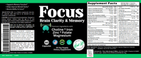 Focus, Brain Focus, Clarity & Memory Vitamin Supplement