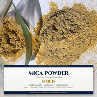 Gold mica powder, 100% pure cosmetic grade, 4 oz