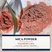 Salmon Lava mica powder, 100% pure cosmetic grade, 4 oz