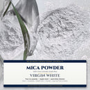 Virgin White mica powder, 100% pure cosmetic grade, 4 oz