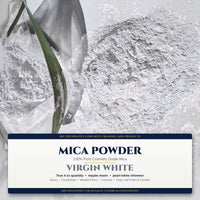 Virgin White mica powder, 100% pure cosmetic grade, 4 oz