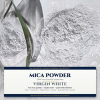 Virgin White mica powder, 100% pure cosmetic grade, 4 oz