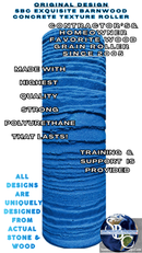 Concrete Texture Rollers - The Exquisite Barnwood Concrete Texture Roller - Creates The Most Pristine Wood Textures!