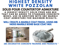 SBC Highest Density White Pozzolan Solid Pour Countertop Admixture