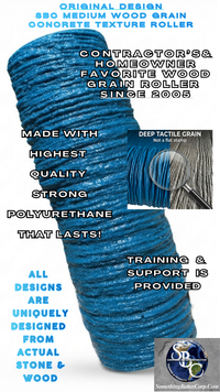 Medium Wood Grain & Exquisite Barnwood Concrete Texture Roller Kit