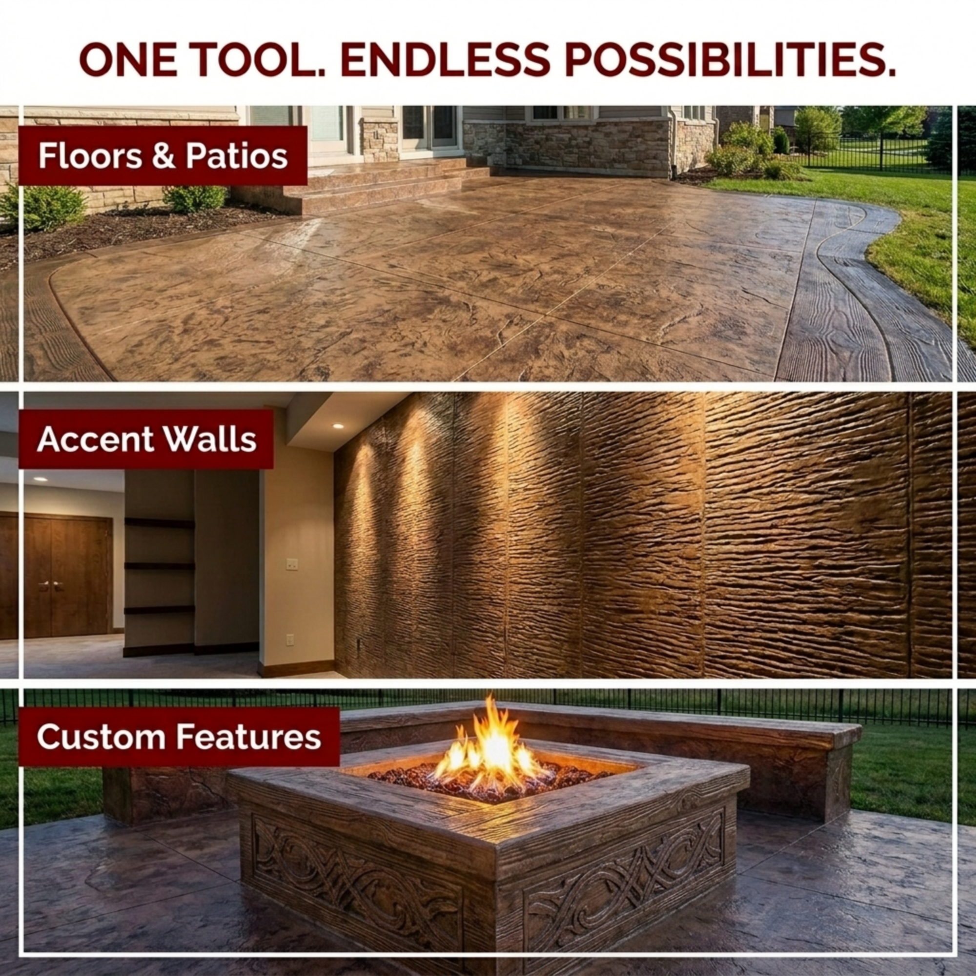 Exquisite Barnwood Concrete Finish