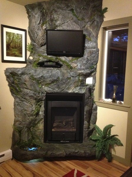Natural Rock Fireplace finished with SBC