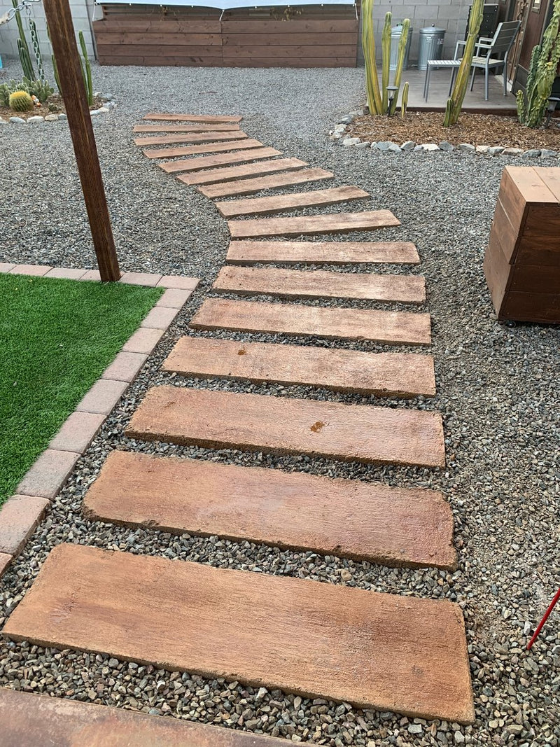 Wood-Plank Stepping Path finished with SBC