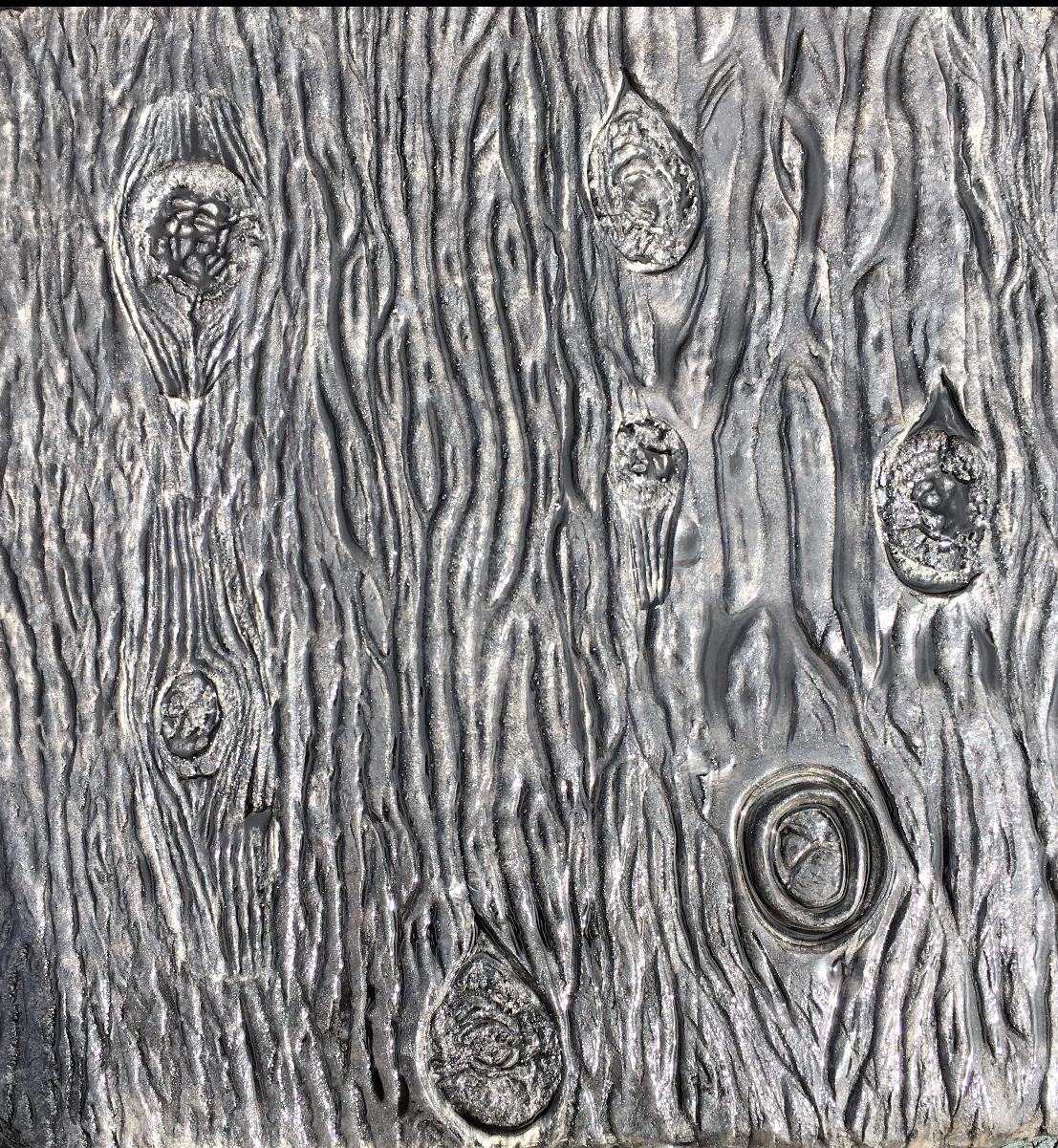 "The Original" Tree Bark Concrete Texture Roller Set, 3 Concrete Texture Rollers + 10 Tree Knot Stamps