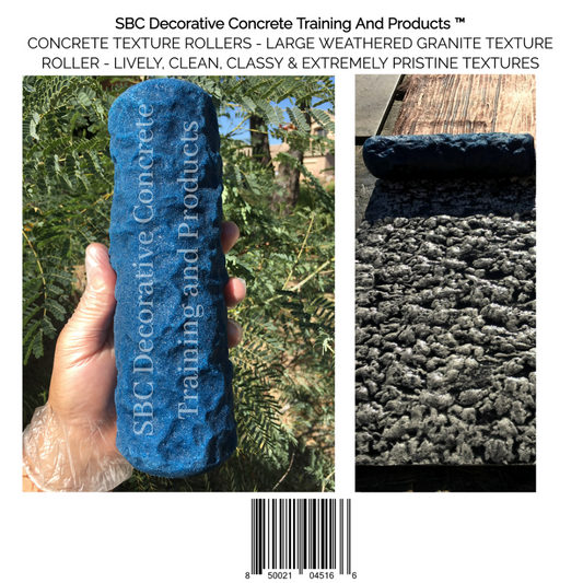 Concrete Texture Rollers - Large Weathered Granite Texture Roller - Lively, Clean, Classy & Extremely Pristine Textures
